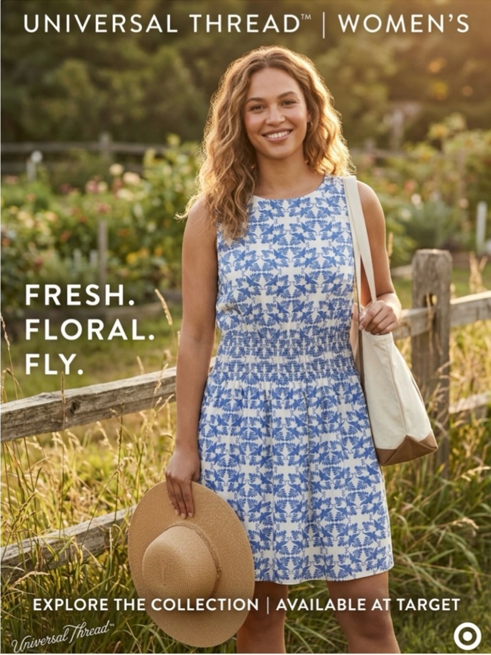 Like New ~ Universal Thread Blue Floral Sleeveless Dress ~ XL